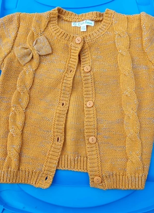 Gilet fille moutarde fil brillant, marca: Kitchoun, estado: Muy bueno, tamaño: 9-12 meses / 74 cm, 1,00 €, 1,75 € Protección al comprador incluida