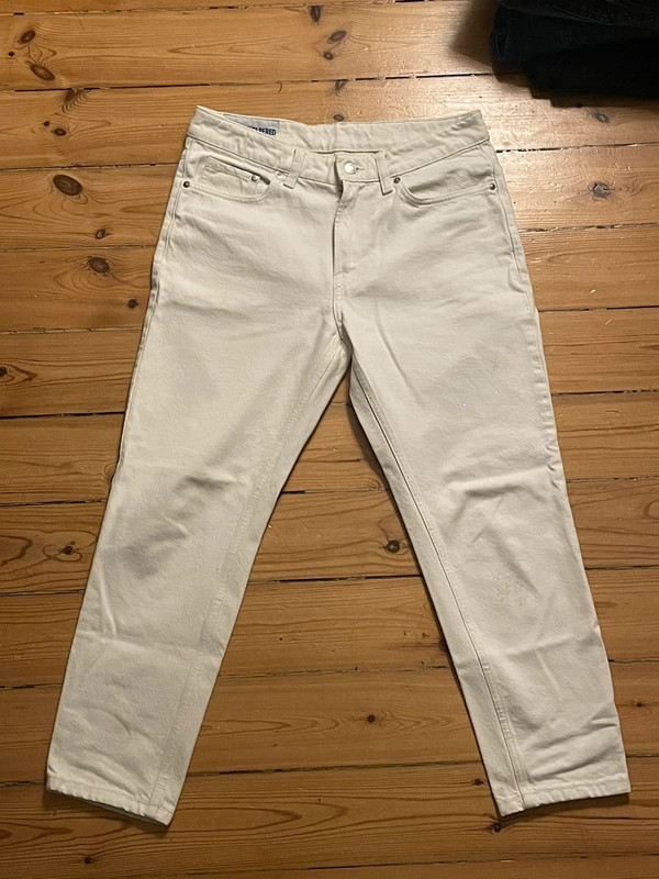 Jeans blanc zara régulât taperas cropped 4