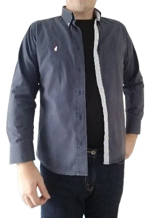 Chemise Ralph Lauren bleu marine manches longues taille M, brand: Ralph Lauren, condition: Good, size: M, €34.90, €37.35 includes Buyer Protection