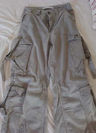 Light grey Bershka cargo pants, brand: Bershka, condition: Good, size: S / 36 / 8, €6.50, €7.53 includes Buyer Protection