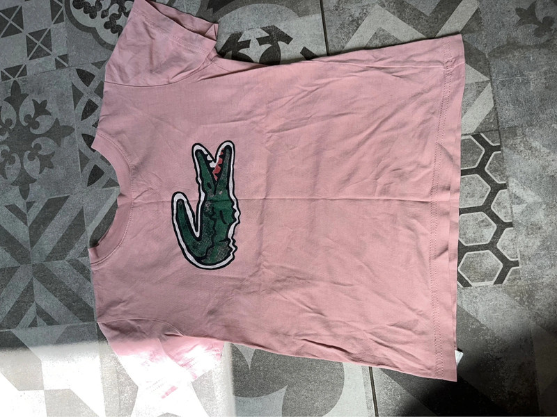 Tee shirt lacoste rose 1