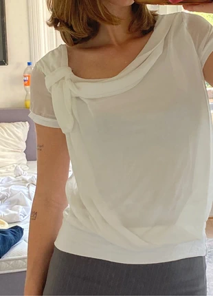 vintage white top, brand: Vintage, condition: Very good, size: M / 38 / 10, €8.00, €9.10 includes Buyer Protection