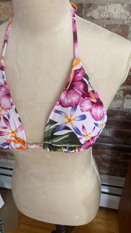 Mossimo Floral String Bikini Top Size S 2