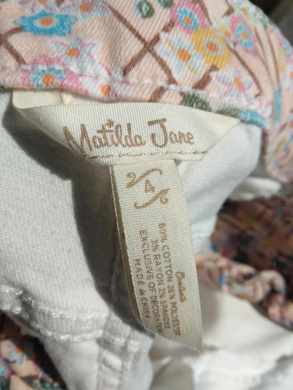 Matilda Jane white and floral design jeans 2