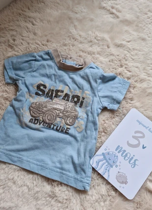 Tee shirt safari, marke: Inconnu, zustand: Gut, größe: 1-3 Monate / 56, 1,00 €, 1,75 € inklusive Vinted-Käuferschutz