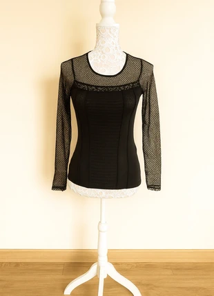 🖤 Top noir transparent à manches longues – Morgan 🖤, brand: Morgan, condition: New without tags, size: XS / 34 / 6, €14.90, €16.35 includes Buyer Protection