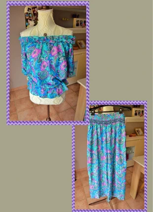 ensemble d'été turquoise et violet taille L, état: Très bon état, taille: L / 40 / 12, 17,00 €, 18,55 € Protection acheteurs (Pro) incluse
