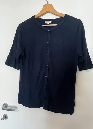 Navy blue short sleeve cardigan, marke: Merona, zustand: Gut, größe: L / 40 / 12, 5,00 €, 5,95 € inklusive Vinted-Käuferschutz