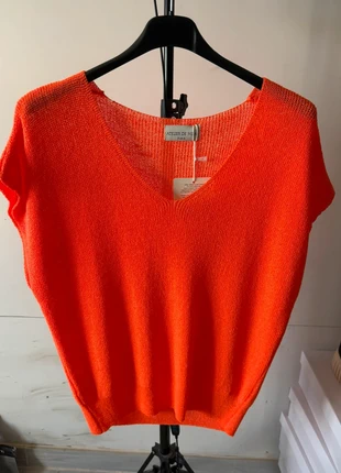 Pull orange en mail filets sans manche orange à paillette taille unique du 36 au 54, marque: l’atelier mila, état: Neuf avec étiquette, taille: Taille unique, 15,00 €, 16,45 € Protection acheteurs incluse