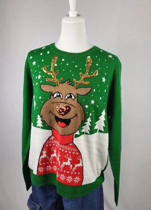 pull sweat de noël femme xxl col rond vert renne, marque: Noël, état: Très bon état, taille: XXL / 44 / 16, 15,00 €, 16,45 € Protection acheteurs (Pro) incluse