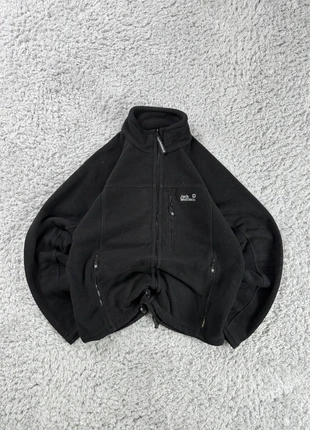 Black Polar Fleece Jack Wolfskin Nanuk Retro Gorpcore Design, merk: Jack Wolfskin, staat: Heel goed, maat: XL, € 34,95, € 37,40 inclusief Kopersbescherming
