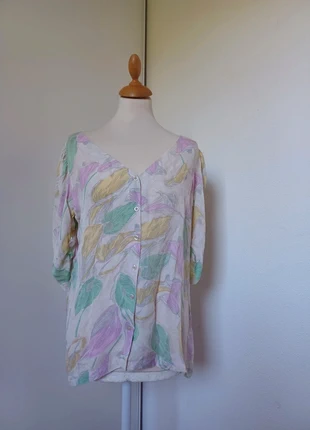 Blouse en soie à fleurs vintage, brand: Vintage Dressing, condition: Very good, size: L / 40 / 12, €12.00, €13.30 includes Buyer Protection