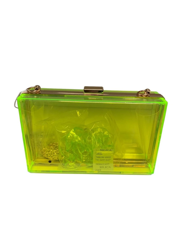 Neon green box bag 1