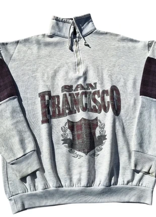 Sweat vintage USA imprimé San Francisco gris violet années 80 automne hiver, marca: Vintage, estado: Bom, tamanho: L / 40 / 12, €4.00, €4.90 inclui Proteção do Comprador