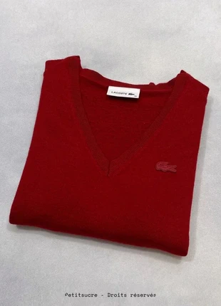 Pull Lacoste récent col en V Rouge Femme Laine de Mérino - Taille XS /1748B, marque: Lacoste, état: Très bon état, taille: XS / 34 / 6, 39,00 €, 41,65 € Protection acheteurs (Pro) incluse