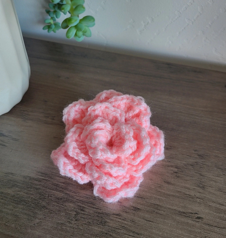 Crochet flower for dog collar, dog collar flower, pink flower dog attire 2
