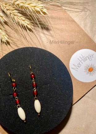 Pendientes flamenca burdeos y hueso, marca: Flamenca, estado: Novo sem etiquetas, €8.00, €9.10 inclui Proteção do Comprador