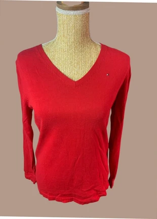 Pull Col en V Tommy Hilfiger Rouge Femme - Taille M, marque: Tommy Hilfiger, état: Très bon état, taille: M / 38 / 10, 15,00 €, 16,45 € Protection acheteurs (Pro) incluse
