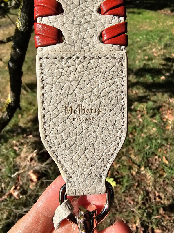Mulberry Braided Edge Heavy Grain Leather Bag Strap. Detachable Replacement Vinted