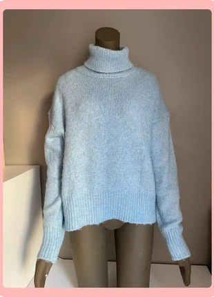 Pull bleu clair Zara col roulé taille S en acrylique nylon alpaga, marque: Zara, état: Très bon état, taille: S / 36 / 8, 15,00 €, 16,45 € Protection acheteurs incluse