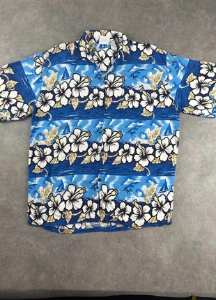 Chemise hawaïenne à fleurs bleu clair taille L homme Jammin Shirt by Basix - CHE0176, marque: Vintage Dressing, état: Très bon état, taille: L, 8,00 €, 9,10 € Protection acheteurs (Pro) incluse
