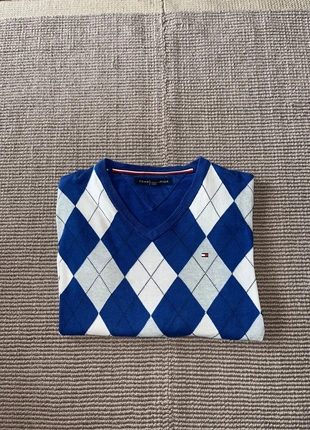 Sweat A Carreaux Vintage Bleu Tommy Hilfiger, marke: Tommy Hilfiger, zustand: Gut, größe: XS, 9,00 €, 10,15 € inklusive Vinted-Käuferschutz