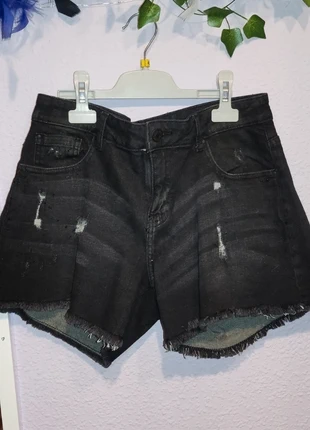 Vaqueros cortos negros, marque: TEX, état: Très bon état, taille: L / 40 / 12, 1,00 €, 1,75 € Protection acheteurs incluse