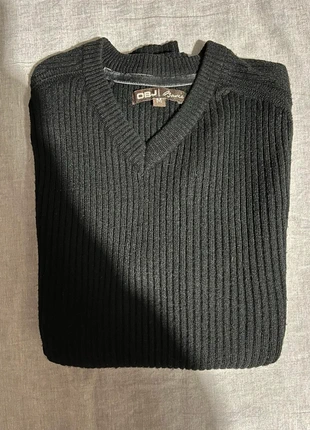 Maglione a costine con scollo a V Uomo | Nero | OBJ | Taglia M (XS), brand: OBJ, condizioni: Ottime, taglia: XS, €9.99, €11.19 include la Protezione acquisti