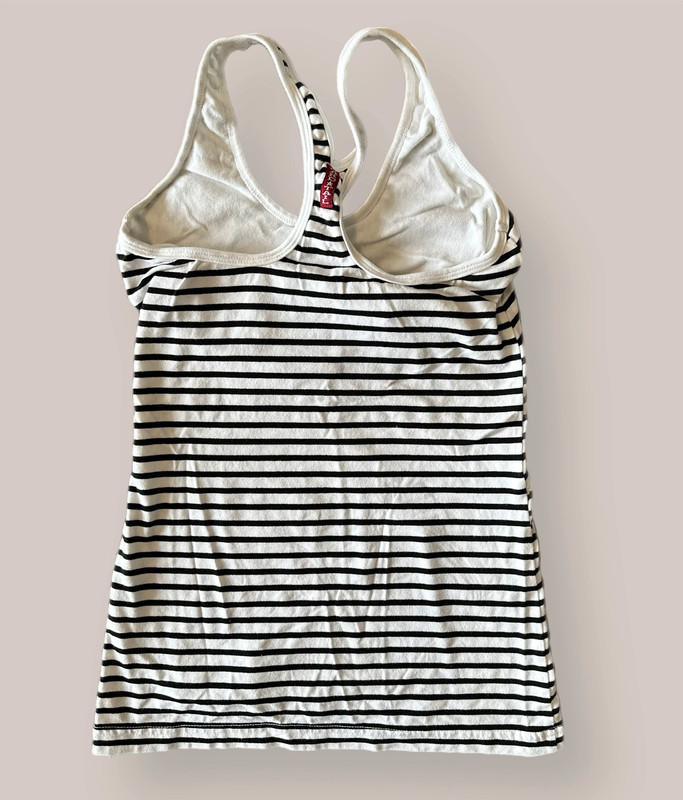 Hard Tail Forever Black & White Striped Tank Top 2