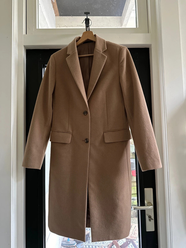 Uniqlo wool beach cashmere chesterfield coat