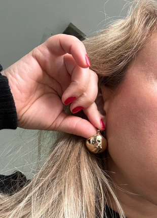 Fat hoop gold earrings & matching ring (size 7/8), marque: no brand, état: Très bon état, 5,00 €, 5,95 € Protection acheteurs incluse