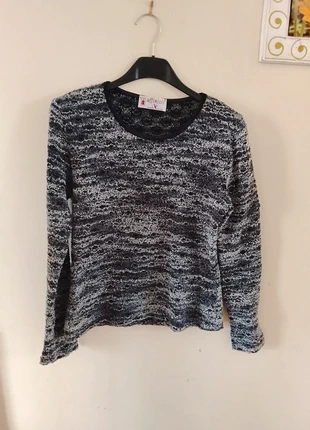 👒 NEUF Pull-over "Armand Thiery"noir /argenté bouclette Taille 36, marca: Armand Thiery, estado: Nuevo sin etiquetas, tamaño: S / 36 / 8, 10,00 €, 11,20 € Protección al comprador incluida