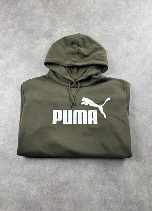 Sweatshirt à capuche Puma vert kaki taille L homme hoodie - SWE0037, merk: Puma, staat: Heel goed, maat: L, € 13,00, € 14,35 inclusief Kopersbescherming Pro