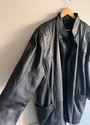 Veste en cuir véritable noir longue, marca: Vintage, estado: Muy bueno, tamaño: XXXL, 13,00 €, 14,35 € Protección al comprador incluida