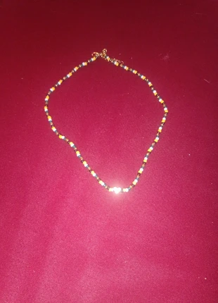 Collier ras du cou perles & coeur, état: Neuf sans étiquette, 3,00 €, 3,85 € Protection acheteurs incluse