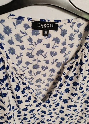 Blouse Caroll blanche fleurie 36, brand: Caroll, condition: Very good, size: S / 36 / 8, €17.00, €18.55 includes Buyer Protection