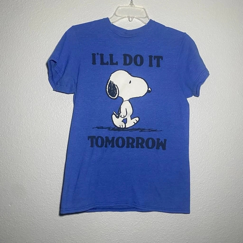 Peanuts Blue T-Shirt Size S 1