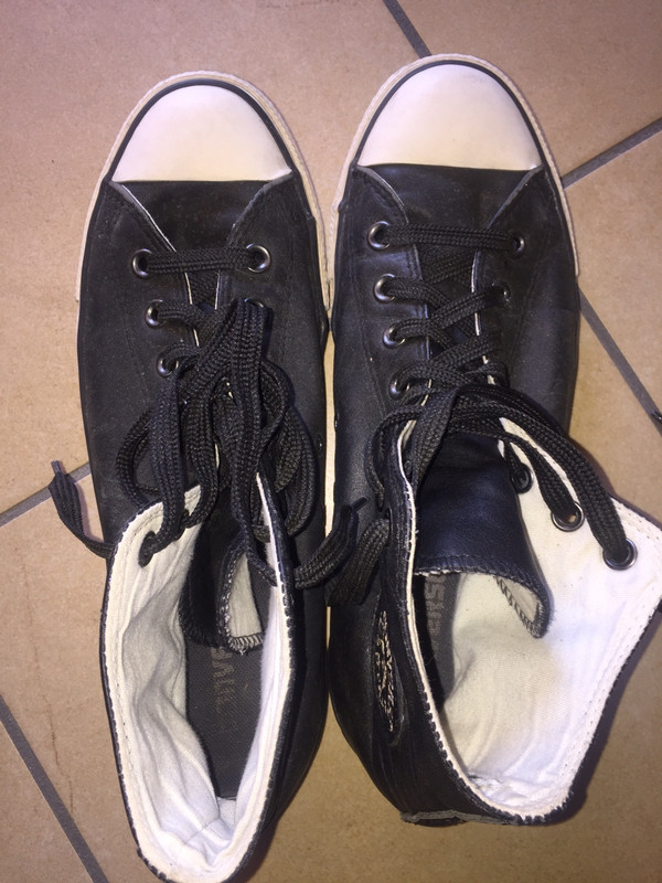 Converse all star pelle nera uomo originali Vinted