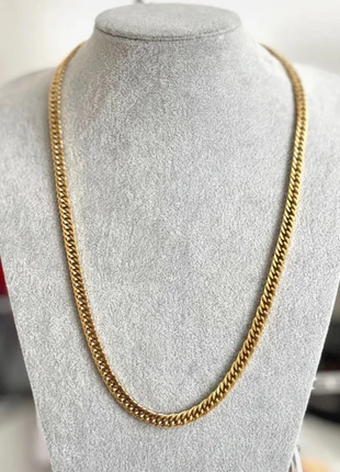 Collier chaîne épais 6mm cubaine acier inoxydable, estado: Novo sem etiquetas, €18.00, €19.60 inclui Proteção do Comprador