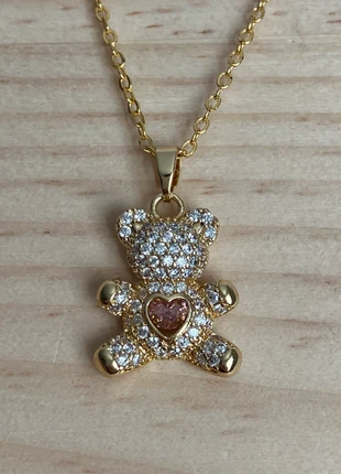 Sparkles Pink Heart Teddy Bear Necklace, brand: teddy, condition: New without tags, £10.00, £11.20 includes Buyer Protection