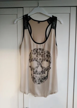 Beau débardeur nude et tête de mort, Neuf, Pimkie, taille 38 M, marque: Pimkie, état: Neuf sans étiquette, taille: M / 38 / 10, 13,90 €, 15,30 € Protection acheteurs incluse