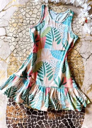 Robe d'été pour fillette motifs feuillages 50% coton fille taille 8ans 🎈🎈, marca: Coton, estado: Muito bom, tamanho: 8 anos / 128 cm, €4.90, €5.85 inclui Proteção do Comprador Pro