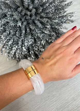 Jonc blanc nacré et doré, marke: Tendance, zustand: Sehr gut, 14,00 €, 15,40 € beinhaltet Vinted-Käuferschutz Pro