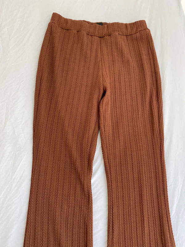 Pantalon marron flare legs 2