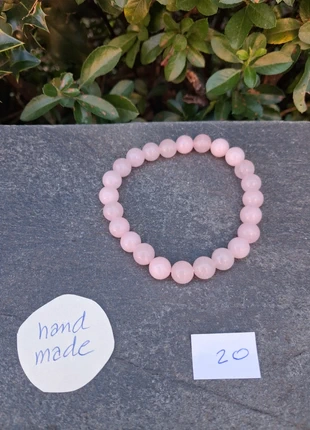 Bracelet en pierre naturelle de quartz rose 20 cm, brand: Pierre naturelle, condition: New without tags, €13.90, €15.30 includes Buyer Protection Pro