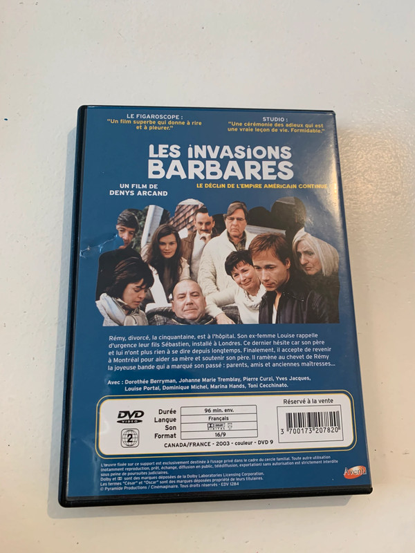 film DVD les invasions barbares 2