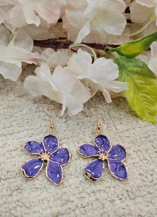 Boucles d'oreilles pendante fleurs violettes acier inoxydable, marca: Jewels, estado: Muy bueno, 9,99 €, 11,19 € Protección al comprador Pro incluida