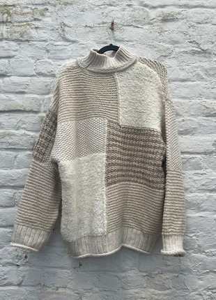 Mango white patchwork jumper, marque: Mango, état: Neuf sans étiquette, taille: M / 38 / 10, 34,00 €, 36,40 € Protection acheteurs incluse