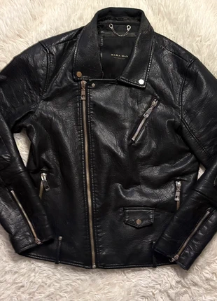 Veste motard biker homme Zara noir, marca: Zara, estado: Bueno, tamaño: L / 40 / 12, 7,00 €, 8,05 € Protección al comprador incluida