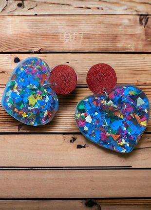 Très belles boucles d’oreilles coeur paillettes disco, zustand: Sehr gut, 13,00 €, 14,35 € beinhaltet Vinted-Käuferschutz Pro